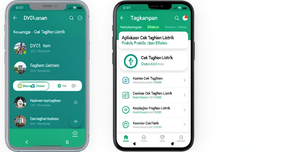 Antarmuka DY01 yang mudah digunakan untuk cek tagihan listrik.