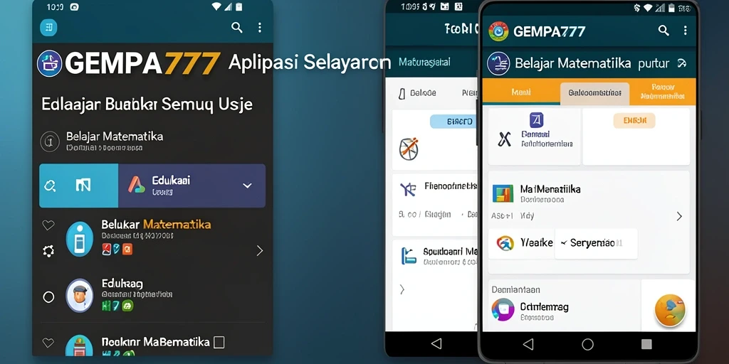 Tampilan antarmuka GEMPA777 yang menarik untuk belajar matematika.