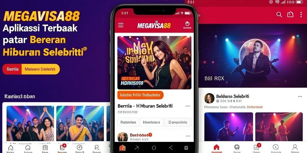 Antarmuka MEGAVISA88 dengan berita hiburan selebriti terbaru.