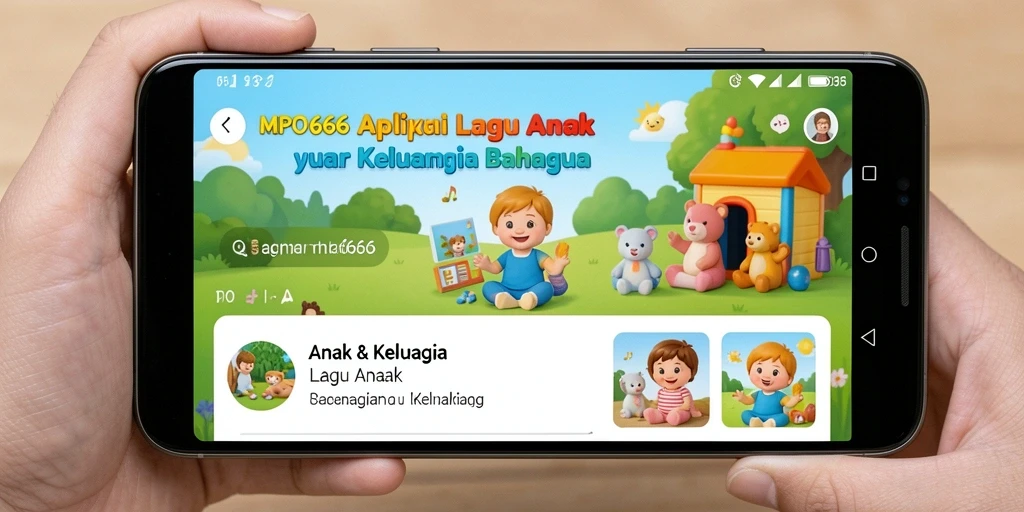 Tampilan antarmuka MPO666 yang ramah anak dengan beragam lagu.