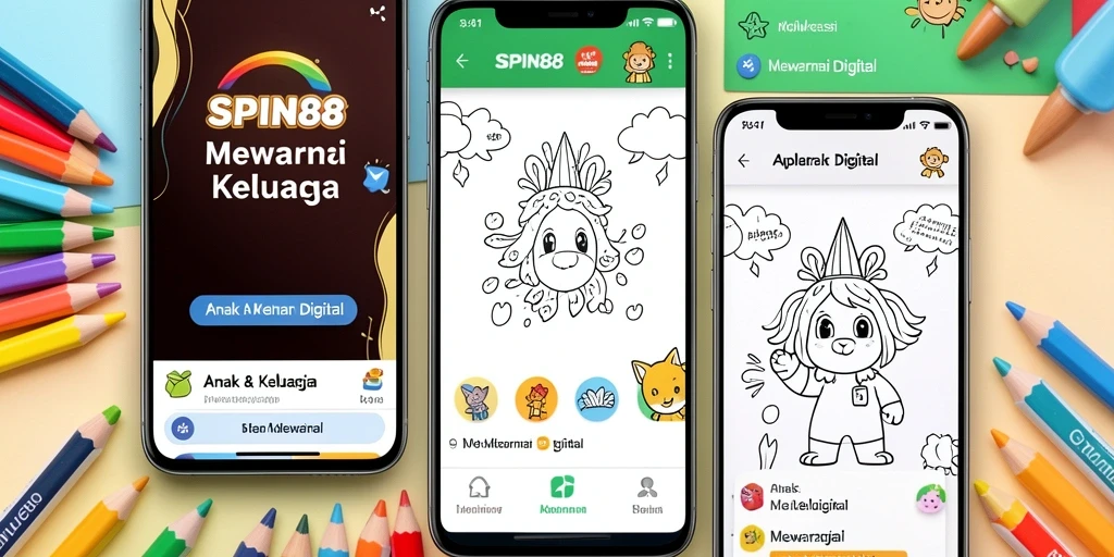 Antarmuka sederhana SPIN88 yang menampilkan fungsi mewarnai digital.