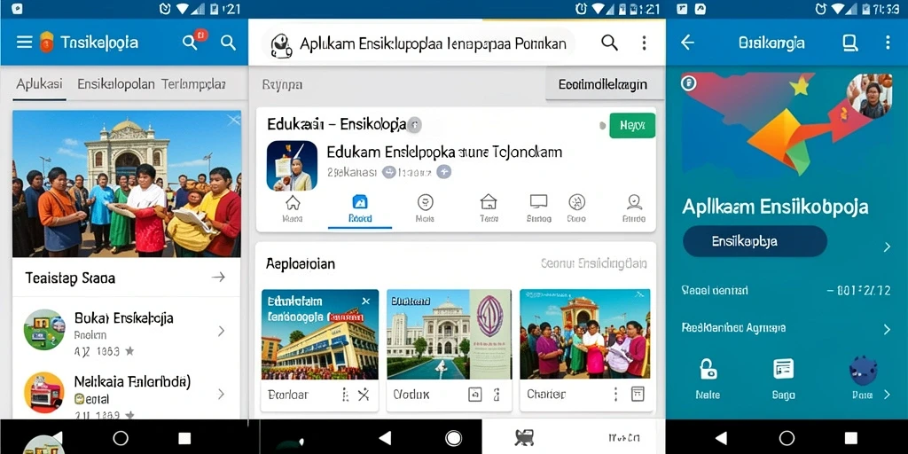 Antarmuka aplikasi V21 yang informatif dan menarik